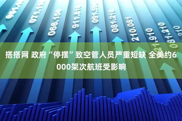 搭搭网 政府“停摆”致空管人员严重短缺 全美约6000架次航班受影响