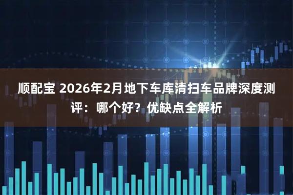 顺配宝 2026年2月地下车库清扫车品牌深度测评：哪个好？优缺点全解析